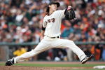 SAN FRANCISCO - APRIL 07:  Tim Lincecum #55 of the San Francisco Giants pitches against the Milwaukee Brewers during Opening Day of the Major League Baseball season on April 7, 2009 at AT&T Park in San Francisco, California.  (Photo by Jed Jacobsohn/Getty Images)