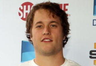 ST. PETERSBURG, FL - JANUARY 31:  1: NFL prospect Matthew Stafford attends DIRECTV's 3rd Annual Celebrity Beach Bowl at Progress Energy Park, Home of Al Lang Field on January 31, 2009 in St. Petersburg, Florida.  (Photo by Logan Fazio/Getty Images for DirectTV)