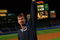 21 Oct 2001:  Randy Johnson #51 of the Arizona Diamondbacks tips his cap as he leaves the field as Diamondbacks celebrate their 3-2 victory over the Atlanta Braves in game five to win the National League Champsionship Series at Turner Field in Atlanta, Georgia. DIGITAL IMAGE. Mandatory Credit: Doug Pensinger/ALLSPORT