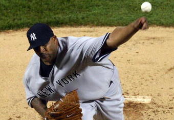 NEW YORK - JUNE 26:  CC Sabathia #52 of the New York Yankees pitches against the New York Mets on June 26, 2009 at Citi Field in the Flushing neighborhood of the Queens borough of New York City.  (Photo by Jim McIsaac/Getty Images)