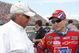 BROOKLYN, MI - JUNE 14:(L-R) Team Owner Rick Hendrick speaks with Mark Martin, driver of the #5 CARQUEST/Kellogg's Chevrolet, during the NASCAR Sprint Cup Series LifeLock 400 at Michigan International Speedway on June 14, 2009 in Brooklyn, Michigan.  (Photo by Ezra Shaw/Getty Images)