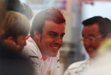 ISTANBUL, TURKEY - JUNE 07:  Fernando Alonso of Spain and Renault attends the meeting of Formula One Team Principals and drivers held in the Toyota motorhome ahead of the Turkish Formula One Grand Prix at Istanbul Park on June 7, 2009, in Istanbul, Turkey.  (Photo by Clive Mason/Getty Images)