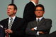 LONDON, ENGLAND - APRIL 15:  England Manager Fabio Capello (R) and England coach Stuart Pearce  look on prior to the UEFA Champions League Quarter Final Second Leg match between Arsenal and Villarreal at the Emirates Stadium on April 15, 2009 in London, England.  (Photo by Hamish Blair/Getty Images)