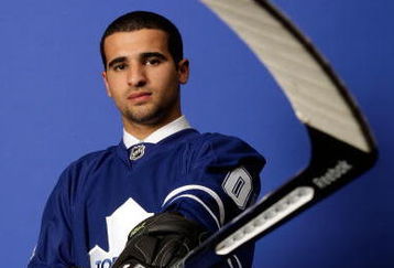 MONTREAL, QC - JUNE 26:  Nazem Kadri of the Toronto Maple poses for a portrait after being selected #7 overall by the Leafs during the first round of the 2009 NHL Entry Draft at the Bell Centre on June 26, 2009 in Montreal, Quebec, Canada.  (Photo by Jamie Squire/Getty Images)