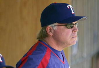 CHICAGO - JUNE 04: Manager Buck Showalter #11 of the Texas Rangers watches as his team gets a win over the Chicago White Sox on June 4, 2006 at U.S. Cellular Field in Chicago, Illinois. The Rangers defeated the White Sox 10-2. (Photo by Jonathan Daniel/Getty Images) 