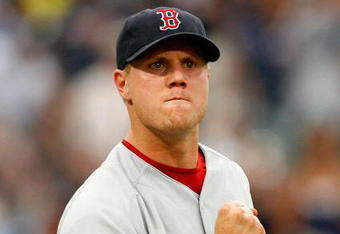 ATLANTA - JUNE 27:  Relief pitcher Jonathan Papelbon #58 of the Boston Red Sox reacts after defeating the Atlanta Braves 1-0 at Turner Field on June 27, 2009 in Atlanta, Georgia.  (Photo by Kevin C. Cox/Getty Images)