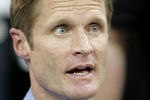 CLEVELAND - JUNE 02:  TNT NBA analyst and newly named General manager of the Phoenix Suns Steve Kerr calls the game for TNT between the Detroit Pistons and the Cleveland Cavaliers in Game Six of the Eastern Conference Finals during the 2007 NBA Playoffs on June 2, 2007 at the Quicken Loans Arena in Cleveland, Ohio. NOTE TO USER: User expressly acknowledges and agrees that, by downloading and or using this photograph, User is consenting to the terms and conditions of the Getty Images License Agreement.  (Photo by Jonathan Daniel/Getty Images)