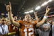 GLENDALE, AZ - JANUARY 05: Quarterback Colt McCoy #12 of the Texas Longhorns celebrates after defeating the Ohio State Buckeyes in the Tostitos Fiesta Bowl Game on January 5, 2009 at University of Phoenix Stadium in Glendale, Arizona. The Longhorns defeated the Buckeyes 24-21 (Photo by Jed Jacobsohn/Getty Images)