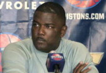 AUBURN HILLS, MI - JULY 21:  Flip Saunders (L), new Detroit Piston Head Coach, and  Piston's President Joe Dumars (R) attend a press conference at the Palace of Auburn Hills on July 21, 2005 in Auburn Hills, Michigan. Saunders, who had a 411-326 record as coach of the Minnesota Timberwolves, was hired yesterday by the Pistons to replace coach Larry Brown. NOTE TO USER: User expressly acknowledges and agrees that, by downloading and/or using this Photograph, user is consenting to the terms and conditions of the Getty Images License Agreement. Mandatory Copyright Notice: Copyright 2005 NBAE  (Photo by Bill Pugliano/Getty Images)
