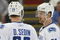 DETROIT - JANUARY 17:  The Sedin brothers Daniel #22 and Henrik #33 of the Vancouver Canucks chat prior to a faceoff in a game against the Detroit Red Wings on January 17, 2008 at the Joe Louis Arena in Detroit, Michigan. The Wings defeated the Canucks 3-2 in a shootout. (Photo by Claus Andersen/Getty Images)