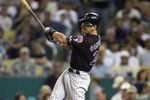 LOS ANGELES - SEPTEMBER 23: Luis Gonzalez #20 of the Arizona Diamondbacks swings at the pitch during the game against the Los Angeles Dodgers at Dodger Stadium during the game on September 23, 2006 in Los Angeles, California.  (Photo by Jeff Gross/Getty Images) 