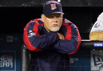NEW YORK - JUNE 20:  Manager Ron Gardenhire of the Minnesota Twins watches as his team takes on the New York Mets during their inter-league game on June 20, 2007 at Shea Stadium in the Flushing neighborhood of the Queens borough of New York City.   (Photo by Jim McIsaac/Getty Images)