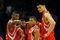LOS ANGELES, CA - MAY 06:  (L-R) Ron Artest #96, Aaron Brooks #0, Kyle Lowry #7 and Yao Ming #11 of the Houston Rockets huddle against the Los Angeles Lakers in Game Two of the Western Conference Semifinals during the 2009 NBA Playoffs at Staples Center on May 6, 2009 in Los Angeles, California. NOTE TO USER: User expressly acknowledges and agrees that, by downloading and or using this photograph, User is consenting to the terms and conditions of the Getty Images License Agreement.  (Photo by Harry How/Getty Images)