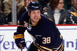 BUFFALO, NY - DECEMBER 12:  Nathan Paetsch #38 of the Buffalo Sabres skates with the puck during the game against the Toronto Maple Leafs on December 12, 2008 at HSBC Arena in Buffalo, New York. (Photo by Rick Stewart/Getty Images)