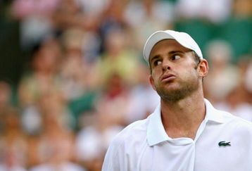 WIMBLEDON, ENGLAND - JUNE 27:  Andy Roddick of USA reactsduring the men's singles third round match against Jurgen Melzer of Austria on Day Six of the Wimbledon Lawn Tennis Championships at the All England Lawn Tennis and Croquet Club on June 27, 2009 in London, England.  (Photo by Paul Gilham/Getty Images)