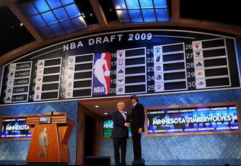 NEW YORK - JUNE 25:  NBA Commissioner David Stern poses for a photograph with the fifth overall draft pick by the Minnesota Timberwolves,  Ricky Rubio during the 2009 NBA Draft at the Wamu Theatre at Madison Square Garden June 25, 2009 in New York City. NOTE TO USER: User expressly acknowledges and agrees that, by downloading and/or using this Photograph, User is consenting to the terms and conditions of the Getty Images License Agreement.  (Photo by Jim McIsaac/Getty Images)
