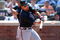 NEW YORK - MAY 13:  Martin Prado #14 of the Atlanta Braves bats against the New York Mets on May 13, 2009 at Citi Field in the Flushing neighborhood of the Queens borough of New York City. The Braves defeated the Mets 8-7 in twelve innings.  (Photo by Jim McIsaac/Getty Images)