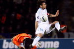 DONETSK, UKRAINE - APRIL 09:  Tomas Hubschman (L) of FC Shakhtar Donetsk battles for the ball with Lorik Cana of Olympique de Marseille during the UEFA Cup Quarter Final first leg match between FC Shakhtar Donetsk and Olympique de Marseille at the RSC Olympiyskiy Stadium on April 9, 2009 in Donetsk, Ukraine.  (Photo by Dmitry Korotayev/Epsilon/Getty Images)