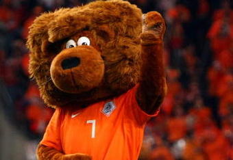AMSTERDAM, NETHERLANDS - MARCH 28: The mascot of Netherlands is seen during the FIFA 2010 World Cup qualifying match between Netherlands and Scotland at the Arena on March 28, 2009 in Amsterdam, Netherlands.  (Photo by Christof Koepsel/Getty Images)