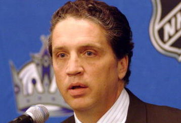 EL SEGUNDO, CA- MAY 22: Dean Lombardi speaks during a press conference announcing Marc Crawford as the new Head Coach of the Los Angeles Kings on May 22, 2006 at the Toyota Sports Center in El Segundo, California. (Photo by Juan Ocampo/Getty Images)