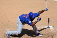 CHICAGO - JUNE 28: Milton Bradley #21 of the Chicago Cubs strikes out against the Chicago White Sox on June 28, 2009 at U.S. Cellular Field in Chicago, Illinois. The White Sox defeated the Cubs 6-0. (Photo by Jonathan Daniel/Getty Images)