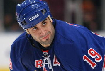 NEW YORK - FEBRUARY 11:  Scott Gomez #19 of the New York Rangers looks on during the game against the Washington Capitals on February 11, 2009 at Madison Square Garden in New York, New York. (Photo by Nick Laham/Getty Images)