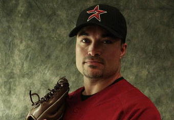 KISSIMMEE, FL - FEBRUARY 21:  Pitcher Mike Hampton #11 of the Houston Astros poses during photo day at Atros spring training complex on February 21, 2009 in Kissimmee, Florida.  (Photo by Marc Serota/Getty Images)