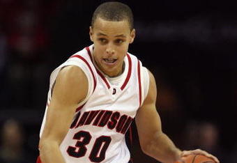 CHARLOTTE, NC - DECEMBER 6:  Stephen Curry #30 of the Davidson Wildcats drives during the game against the North Carolina State Wolfpack at Time Warner Cable Arena on December 6, 2008 in Charlotte, North Carolina. (Photo by Streeter Lecka/Getty Images)