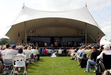 COOPERSTOWN, NY - JULY 27:  Hall of Fame inductee Dick Williams gives his induction speech at Clark Sports Center during the Baseball Hall of Fame induction ceremony on July 27, 2008 in Cooperstown, New York.  (Photo by Jim McIsaac/Getty Images)