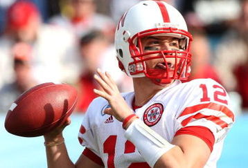 JACKSONVILLE, FL - JANUARY 1:  Quarterback Joe Ganz #12 of the Nebraska Cornhuskers attempts a pass during the Konica Minolta Gator Bowl against the Clemson Tigers at Jacksonville Municipal Stadium January 1, 2009 in Jacksonville, Florida.  (Photo by Sam Greenwood/Getty Images)
