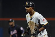 NEW YORK - MAY 08: Nyjer Morgan #3 of the Pittsburgh Pirates leads off first base against the New York Mets on May 8, 2009 at Citi Field in the Flushing neighborhood of the Queens borough of New York City. The Mets defeated the Pirates 7-3. (Photo by Jim McIsaac/Getty Images)