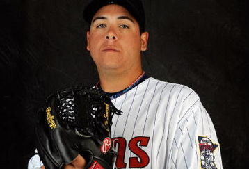 FORT MYERS, FL - FEBRUARY 23: Anthony Swarzak #51 of the Minnesota Twins poses during photo day at the Twins spring training complex on February 23, 2008 in Fort Myers, Florida. (Photo by Rob Tringali/Getty Images)