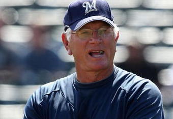 GOODYEAR , AZ - MARCH 06:  Manager Ken Macha of the Milwaukee Brewers stands on the field before the spring training game against the Cleveland Indians at Goodyear Ballpark on March 6, 2009 in Goodyear, Arizona. The Brewers defeated the Indians 17-7.  (Photo by Christian Petersen/Getty Images)