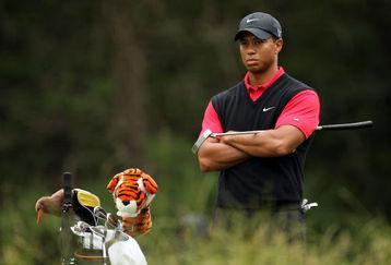 FARMINGDALE, NY - JUNE 22:  Tiger Woods looks on from the 14th tee during the continuation of the final round of the 109th U.S. Open on the Black Course at Bethpage State Park on June 22, 2009 in Farmingdale, New York.  (Photo by Ross Kinnaird/Getty Images)