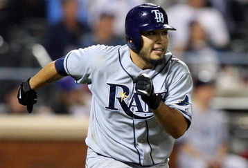 NEW YORK - JUNE 19:  Dioner Navarro #30 of the Tampa Bay Rays runs against the New York Mets on June 19, 2009 at Citi Field in the Flushing neighborhood of the Queens borough of New York City.  (Photo by Jim McIsaac/Getty Images)