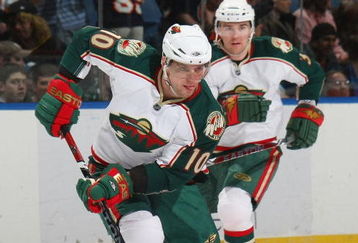 UNIONDALE, NY - MARCH 25:  Marian Gaborik #10 of the Minnesota Wild skates against the New York Islanders on March 25, 2009 at the Nassau Coliseum in Uniondale, New York.  (Photo by Bruce Bennett/Getty Images)