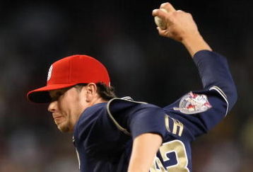 PHOENIX - MAY 25:  Relief pitcher Cla Meredith #43 of the San Diego Padres pitches against the Arizona Diamondbacks during the major league baseball game at Chase Field on May 25, 2009 in Phoenix, Arizona. The Padres defeated the Diamondbacks 9-7.  (Photo by Christian Petersen/Getty Images)