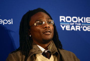 TAMPA, FL - JANUARY 29:  Chris Johnson of the Tennessee Titans looks on during the 'Diet Pepsi Rookie of the Year' press conference at the Tampa Convention Center on January 29, 2009 in Tampa, Florida.  (Photo by Chris McGrath/Getty Images)