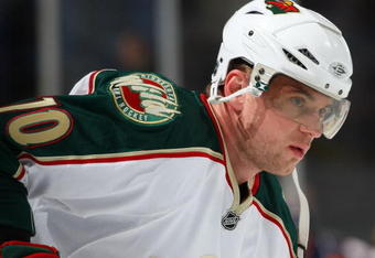UNIONDALE, NY - MARCH 25: Marian Gaborik #10 of the Minnesota Wild skates against the New York Islanders on March 25, 2009 at the Nassau Coliseum in Uniondale, New York. (Photo by Bruce Bennett/Getty Images)