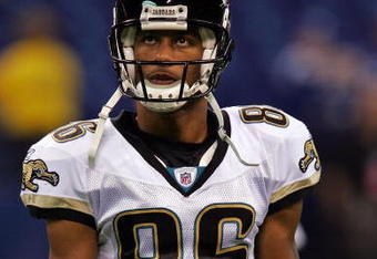 INDIANAPOLIS - SEPTEMBER 21: Wide receiver Dennis Northcutt #86 of the Jacksonville Jaguars before a game against the Indianapolis Colts on September 21, 2008 at Lucas Oil Stadium in Indianapolis, Indiana.  (Photo by Ronald Martinez/Getty Images)
