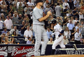 NEW YORK - JULY 01:  Alex Rodriguez #13 of the New York Yankees runs the bases after his sixth inning two run home run against Jarrod Washburn #56 of the Seattle Mariners on July 1, 2009 at Yankee Stadium in the Bronx borough of New York City.  (Photo by Jim McIsaac/Getty Images)