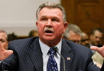 WASHINGTON - JUNE 26:  During a congressional hearing on the National Football League's system for compensating retired players, Hall of Fame tight end and head coach Mike Ditka testifies June 26, 2007 in Washington, DC. Former players and coaches including Ditka, Harry Carson, and Curt Marsh were scheduled to testify during the hearing before a subcommittee of the House Judiciary Committee.  (Photo by Win McNamee/Getty Images)