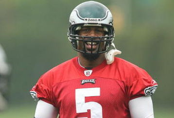 PHILADELPHIA - MAY 1: Quarterback Donovan McNabb #5 of the Philadelphia Eagles looks on during minicamp practice at the NovaCare Complex on May 1, 2009 in Philadelphia, Pennsylvania. (Photo by Hunter Martin/Getty Images)