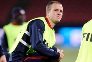 JOHANNESBURG, SOUTH AFRICA - JUNE 27:  Michael Bradley of USA trains with his teammates despite beign suspended from the final match of FIFA 2009 Confederations Cup at Ellis Park on June 27, 2009 in Johannesburg, South Africa. USA plays Brazil on June 28 for the FIFA 2009 Confederations Cup.  (Photo by Kevork Djansezian/Getty Images)