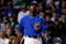 CHICAGO - OCTOBER 02:  Alfonso Soriano #12 of the Chicago Cubs looks on against the Los Angeles Dodgers in Game Two of the NLDS during the 2008 MLB Playoffs at Wrigley Field on October 2, 2008 in Chicago, Illinois. The Dodgers won 10-3. (Photo by Jamie Squire/Getty Images)