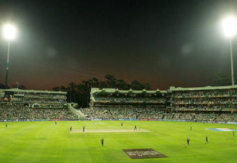 JOHANNESBURG, SOUTH AFRICA - SEPTEMBER 11: A general view of the Wanderers Stadium during the ICC Twenty20 Cricket World Cup match between South Africa and the West Indies at Wanderers Stadium on September 11, 2007 in Johannesburg, South Africa. (Photo by Duif du Toit/Gallo Images/Getty Images)