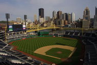 6 MAY 2001: A general view oft PNC Park in Pittsburgh, Pennsylvania. DIGITAL IMAGE Mandatory Credit: Tom Pidgeon/Allsport