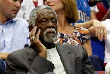 ORLANDO, FL - JUNE 14:  NBA legend Bill Russell watches Game Five of the 2009 NBA Finals between the Orlando Magic and the Los Angeles Lakers on June 14, 2009 at Amway Arena in Orlando, Florida.  NOTE TO USER:  User expressly acknowledges and agrees that, by downloading and or using this photograph, User is consenting to the terms and conditions of the Getty Images License Agreement.  (Photo by Ronald Martinez/Getty Images)