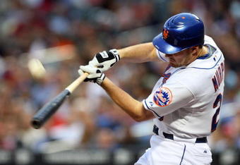 NEW YORK - JUNE 22:  Daniel Murphy #28 of the New York Mets bats against the St. Louis Cardinals on June 22, 2009 at Citi Field in the Flushing neighborhood of the Queens borough of New York City.  (Photo by Jim McIsaac/Getty Images)