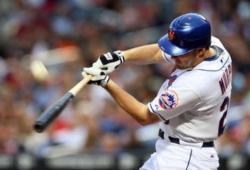 NEW YORK - JUNE 22:  Daniel Murphy #28 of the New York Mets bats against the St. Louis Cardinals on June 22, 2009 at Citi Field in the Flushing neighborhood of the Queens borough of New York City.  (Photo by Jim McIsaac/Getty Images)